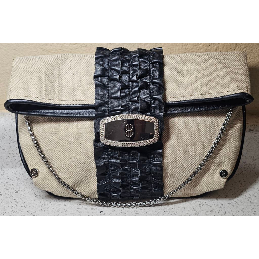 EUC Bill Blass Natural Fiber Canvas Shoulder/Clutch